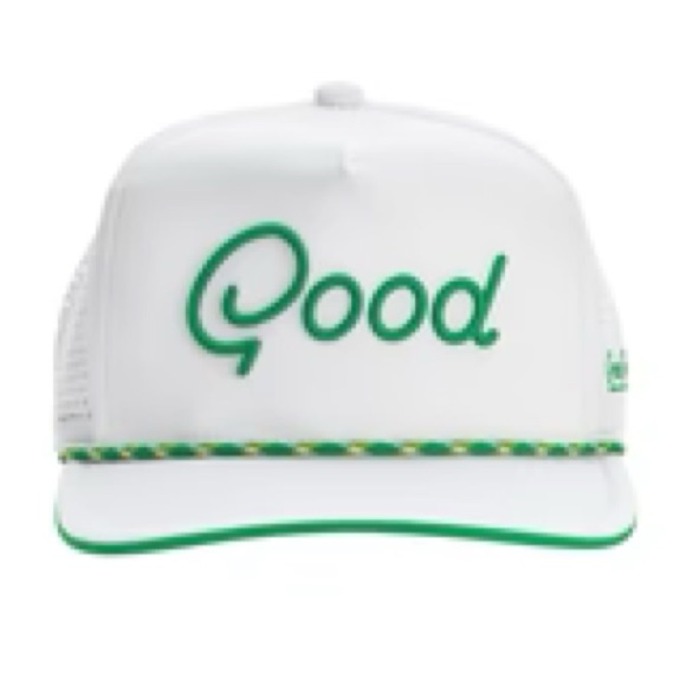 Good Good White & Green 'Good.' Trucker Hat.. The Bay Rope Hat